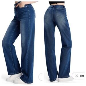 SEVEGO Jeans Mid Rise Loose Denim Casual Baggy 
Large 32”